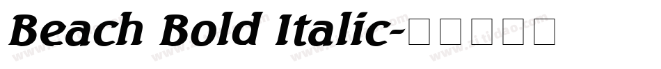 Beach Bold Italic字体转换